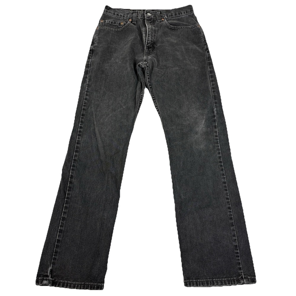Levi's Men's 505 Vintage Made in USA Straight Fit  Black Jeans 31x32